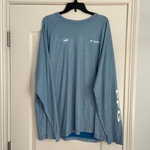 Columbia Men's Light Blue PFG Long Sleeve Tee